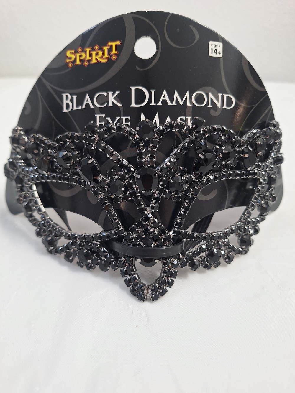 Black Diamond Women's Jeweled Masquerade Eye Mask - Black